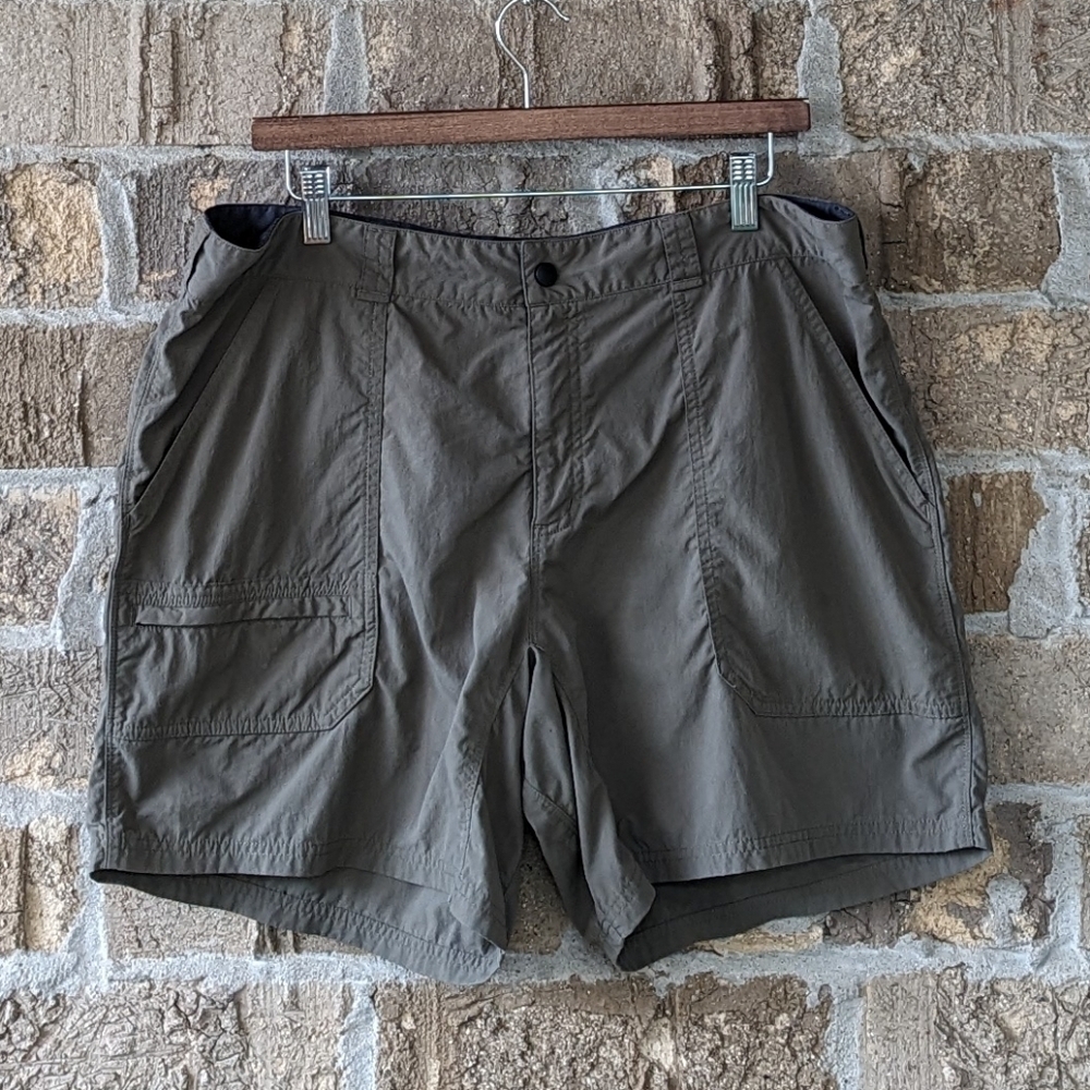 Eastern Mountain Sports Forest Brown 100% Nylon Hiking Shorts Size 16 - Picture 7 of 7